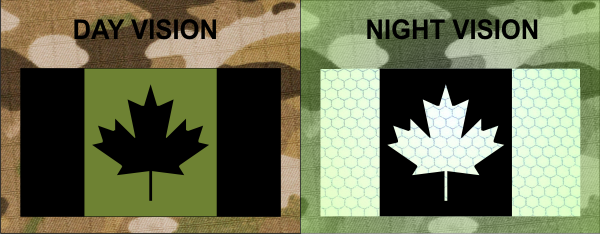 CANADA IR FLAG PATCH OD GREEN ON MB SOLASX SX1100